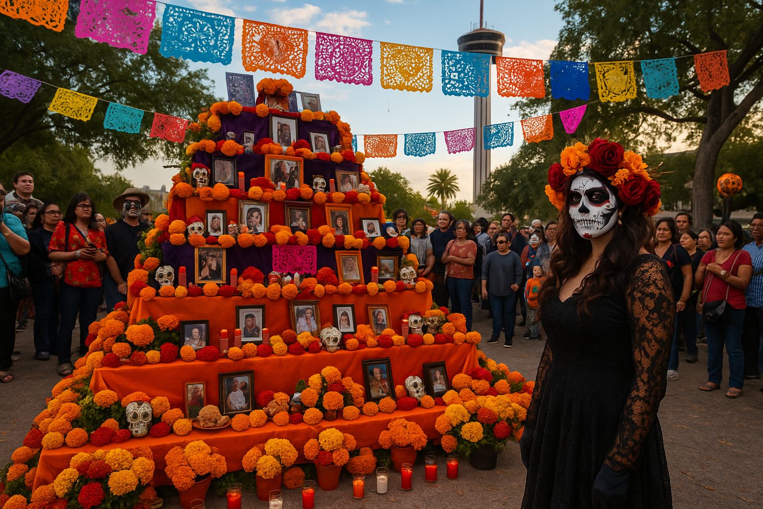 San Antonio fall events Día de los Muertos celebration at Hemisfair.